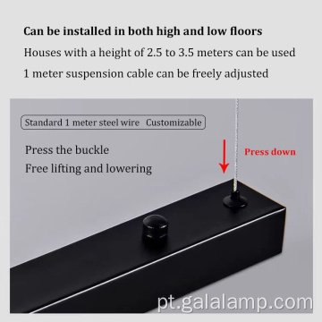 Candeeiro pendente LED de onda moderna: candelabro de arte minimalista